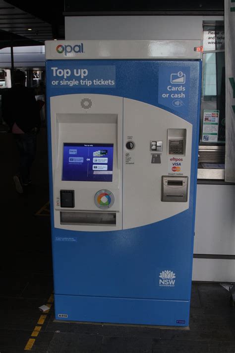 Opal Card Top Up And Single Trip Ticket Machine At The Circular Quay