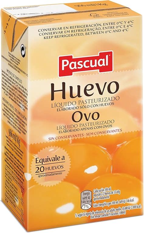 Pascual Huevo L Quido Pasteurizado Kg Amazon Es Alimentaci N Y