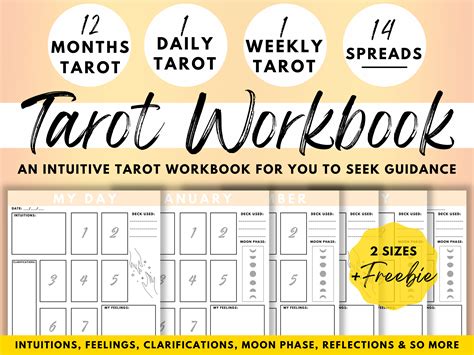 Tarot Workbook Tarot Spreads Tarot PDF Graphic By PlannersByBee