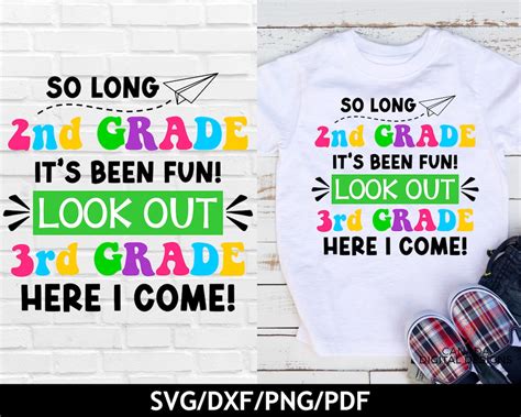 So Long 2nd Grade Svg Watch Out 3rd Grade Here I Come Svg Etsy