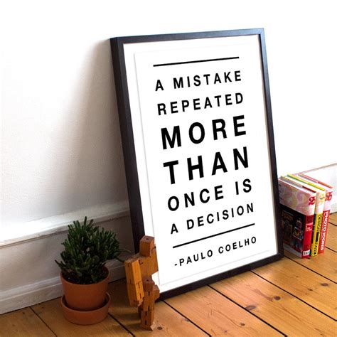 A Mistake Repeated More Than Once Is A Decision Printable Etsy