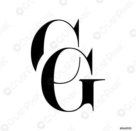 Monogram Logo Vector Initial Letters Cg Stock Vector Crushpixel