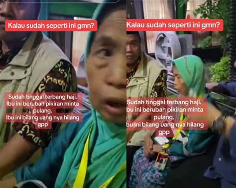 Viral Video Seorang Ibu Tak Mau Berangkat Haji Padahal Pesawat Sudah