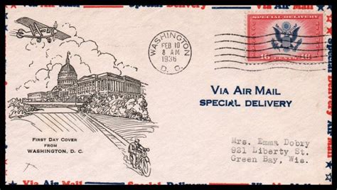 Us Ce Eagle And Shield Ioor Typed Fdc United States Air Mail