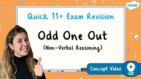 Odd One Out Non Verbal Reasoning Exams Concept Video