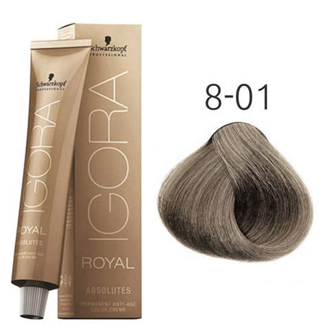 Краска для седых волос Schwarzkopf Igora Absolutes 8-01 Светло-русый ...
