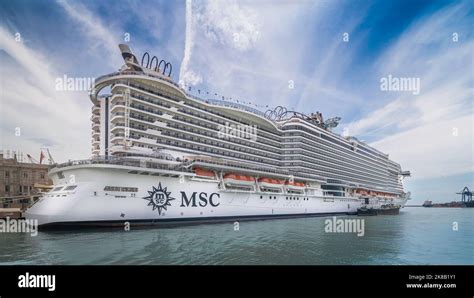 Das Kreuzschiff MSC Seaside Am 17 Juli 2021 Im Hafen Von Genua In