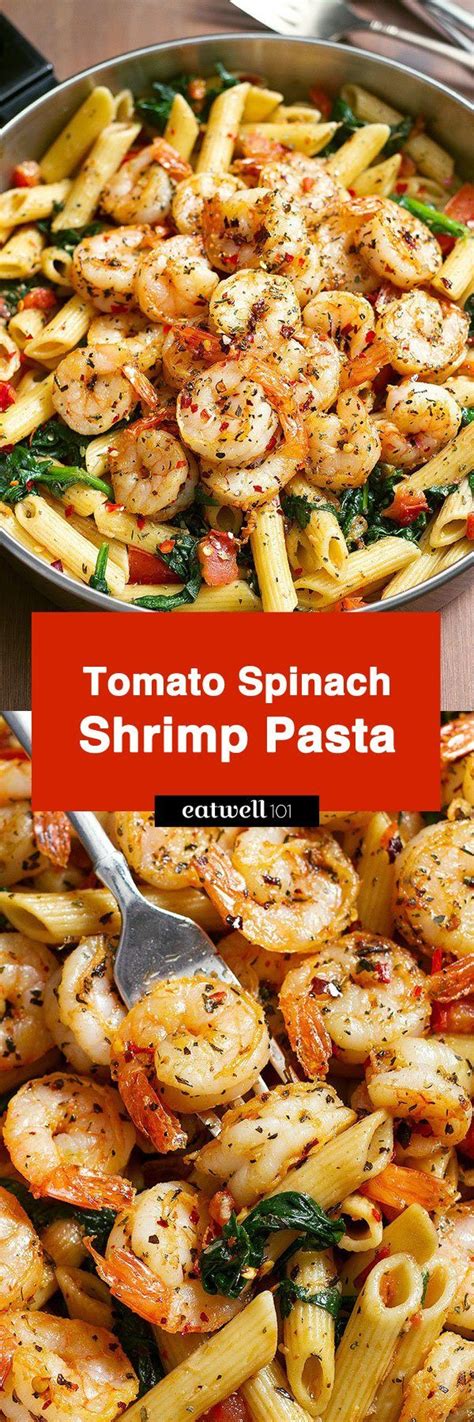 Shrimp Pasta Recipe With Tomato And Spinach Eatwell