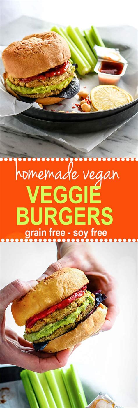 Gluten free Homemade Vegan Veggie Burgers {Soy Free}