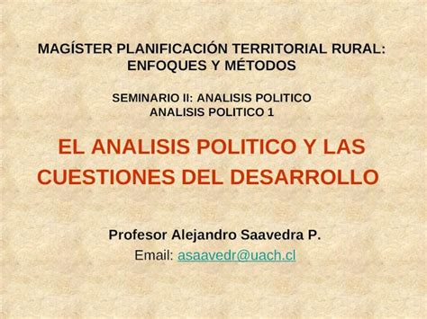 PPT MAGÍSTER PLANIFICACIÓN TERRITORIAL RURAL ENFOQUES Y MÉTODOS