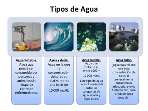 Tipos De Agua El Agua