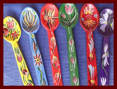 Spoon Painting Painted Spoons Spoon Art Wooden Spoons