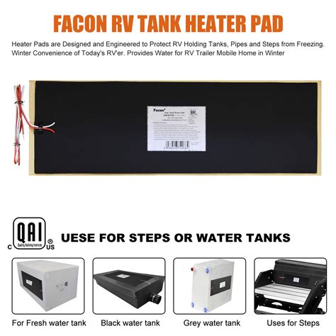 Facon 7 1 4 X25 RV Holding Tank Heater Pad CW ST725 With Automatic