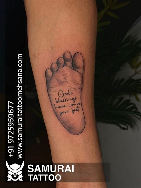 Tattoos Of Baby Names And Footprints