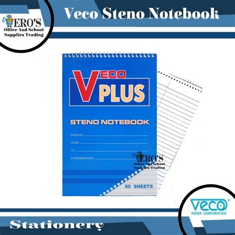 Veco Steno Notebook 60 sheets | Shopee Philippines 