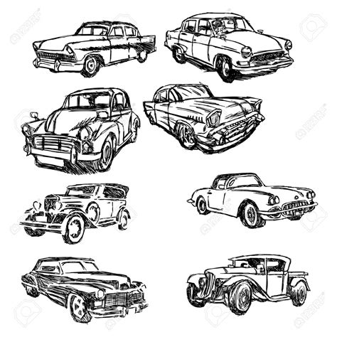 Classic Car Line Drawing at GetDrawings | Free download