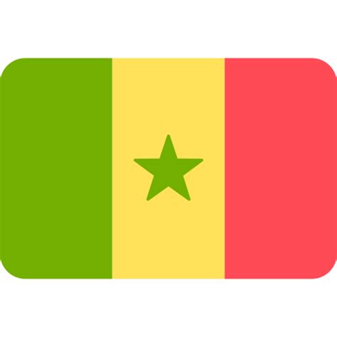 Senegal Flags Rounded rectangle icon