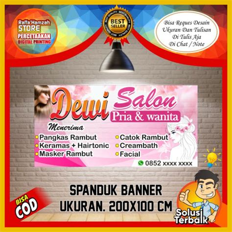 Jual Spanduk Banner Backdrop Salon Pria Wanita Cetak Spanduk Salon Pria