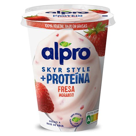 Yogur Líquido De Soja Fresa Tipo Skyr Alto En Proteína Alpro Vaso 400 G Supermercados Dia