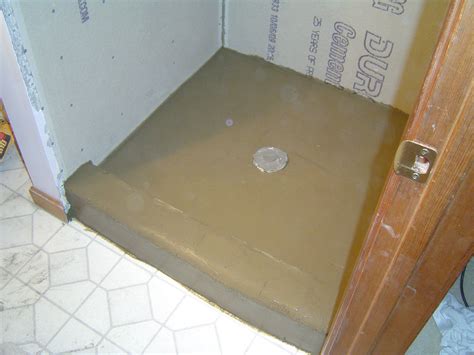 how to install shower pan liner and mortar