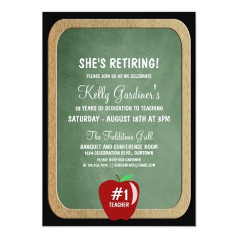 Teacher Retirement Party Invitation Zazzle