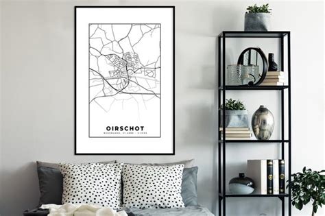 Fotolijst Incl Poster Plattegrond Oirschot Kaart Stadskaart