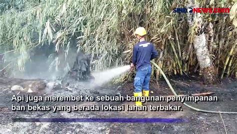 Kebakaran Semak Belukar Merembet Ke Gudang Ban Bekas Di Yogyakarta