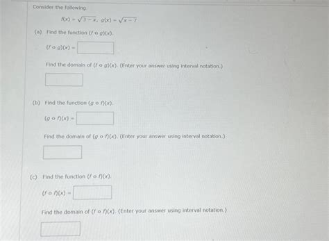 Solved Consider The Following Fx3−xgxx−7 A Find