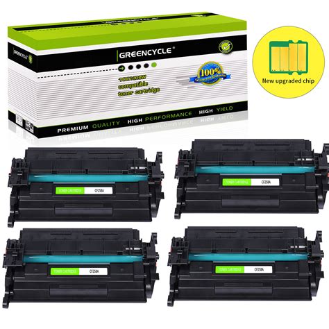 Used 4pk Greencycle Cf258a Toner With Chip For Hp 58a Laserjet Pro Mfp M428 M304 Ubb Threads