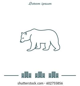 Bear Symbol Vector Illustration Stock Vector (Royalty Free) 602755856 | Shutterstock