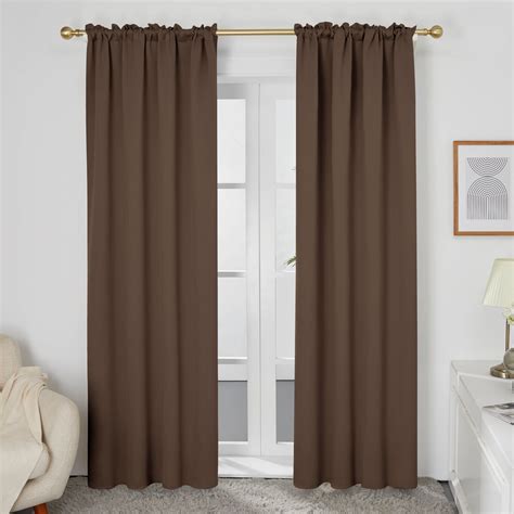 deconovo   blackout curtains solid thermal insulated rod pocket