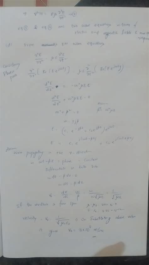 Solved 1 A State Four Maxwells Equations In Non Conducting Medium