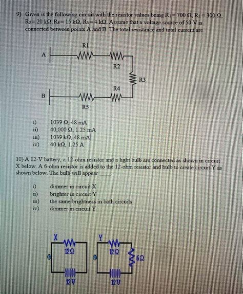 SOLVED 10 A 12 V Battery A 12 Ohm Resistor And A Light Bulb Are