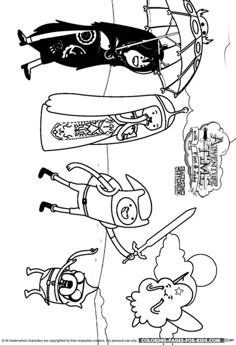 Adventure Time Coloring Page For Kids Adventure Time