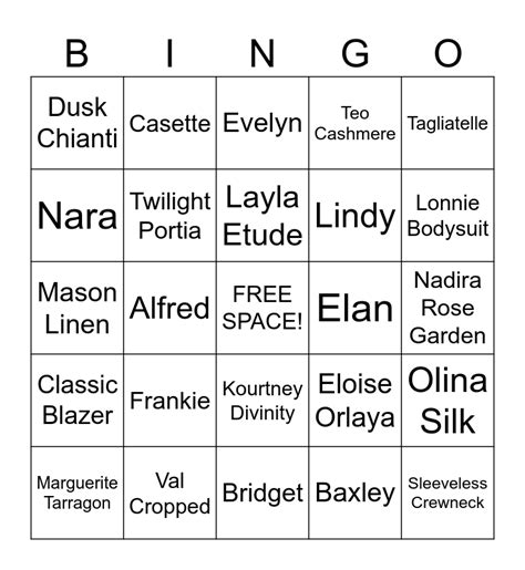 Reformation Bingo Card