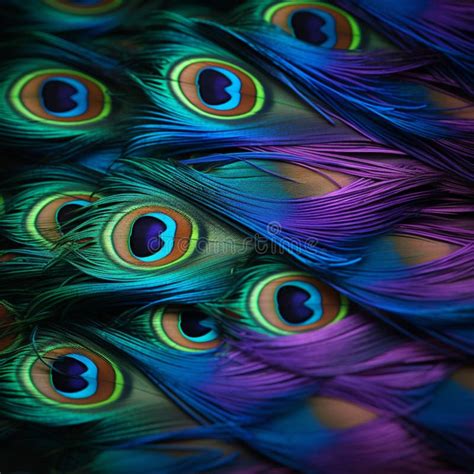 Vivid Macro Shots Peacock Feathers Create A Captivating Background