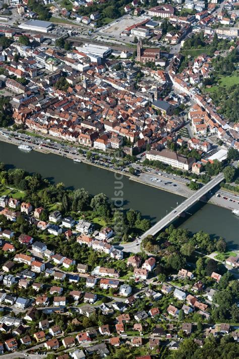 Luftaufnahme Eberbach Stadtzentrum Im Innenstadtbereich Am Ufer Des