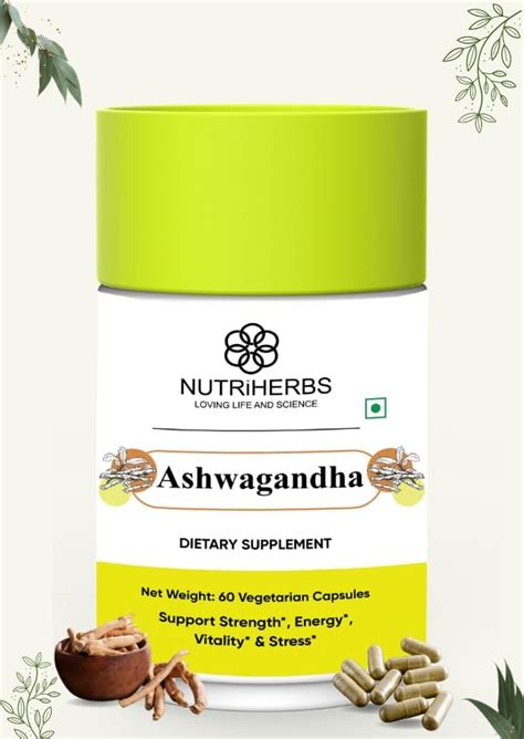 Amazon Nutriherbs Ashwagandha Root Extract Capsules 60 Capsules