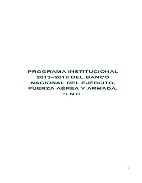 PDF Banco Nacional del Ejército Fuerza Aérea y Armada S N C