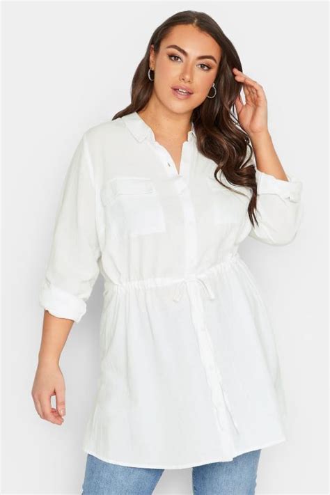 Yours Curve Plus Size White Short Sleeve Top Yours Clothing