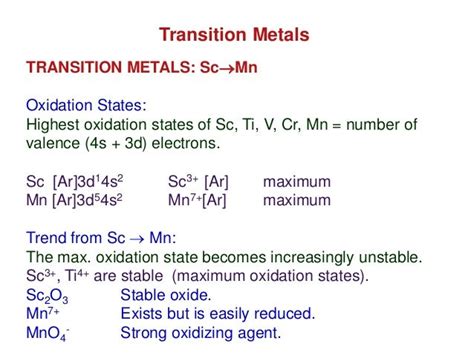 Transition Metals