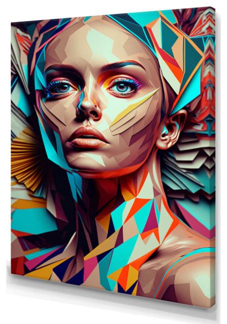 Cubic Woman Portrait I Canvas X Contemporary Prints And