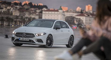 2019 Mercedes Benz A Class A200 Amg Line Color Digital White Front Three Quarter Hd