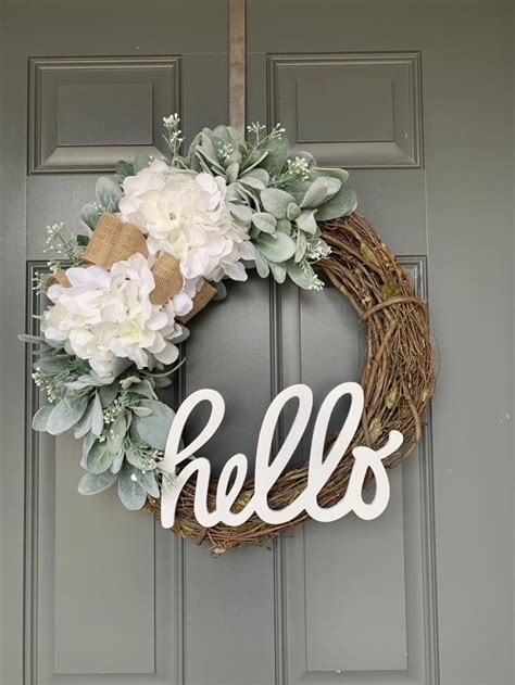 Summer Wreaths For Front Door Wreath For Front Door Etsy Summer