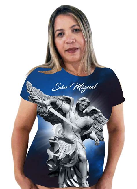 Blusa t shirt Religiosa Católica São Miguel Arcanjo BLT1583 Camiseta