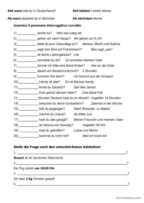 Fragew Rter Allgemeine Deutsch Daf Arbeitsbl Tter Pdf Doc