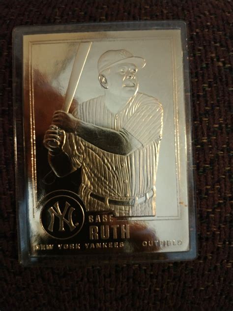 Babe Ruth Danbury Mint Sealed Kt Gold Card New York Yankees