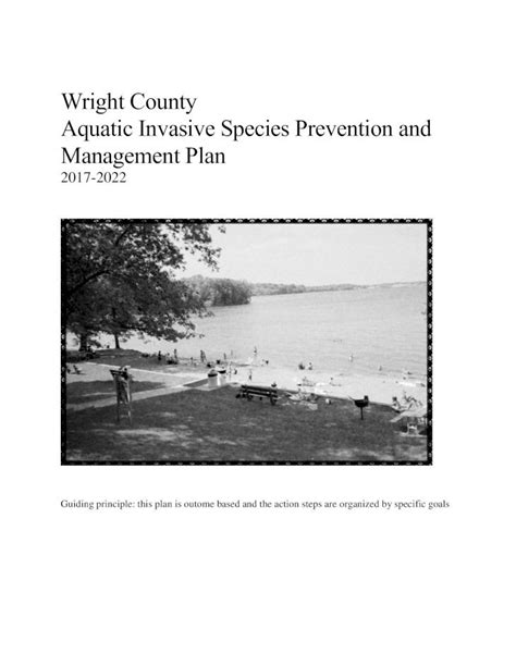 Pdf Wright County Aquatic Invasive Species Prevention And