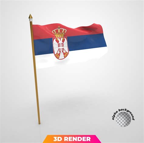 Premium Psd Flag Of Serbia Design New Style