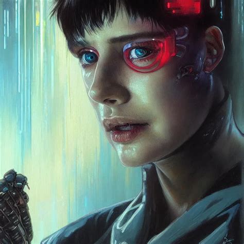 Excellent Painted Portrait Of A Replicant Surgeon From Stable